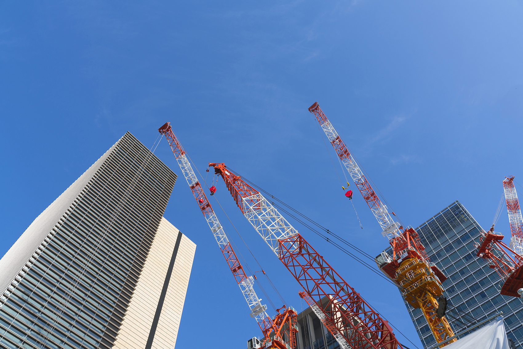 建設中のクレーンがある、現場の風景2