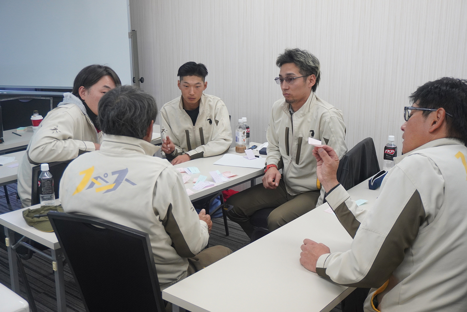 現場での作業